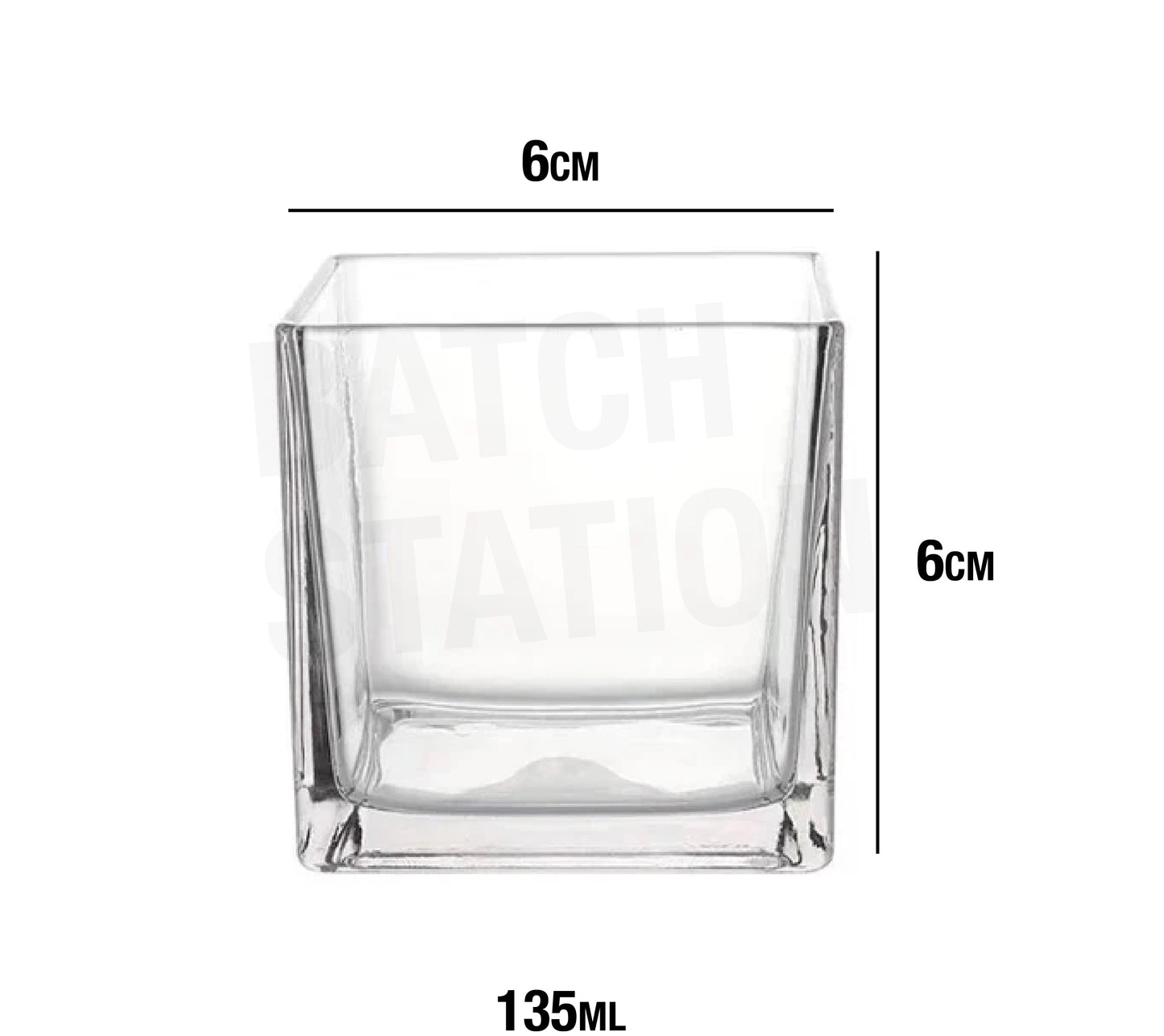 Square transparent Jar 135ml