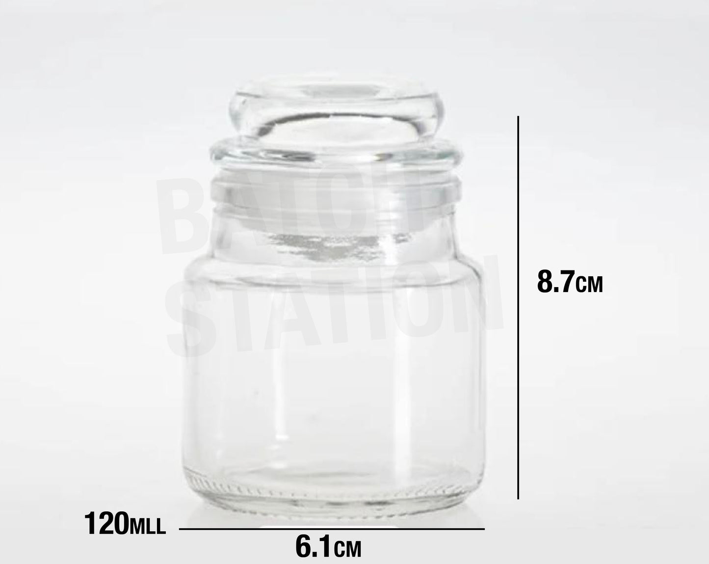 Transparent Jars With Glass Lid 120ml