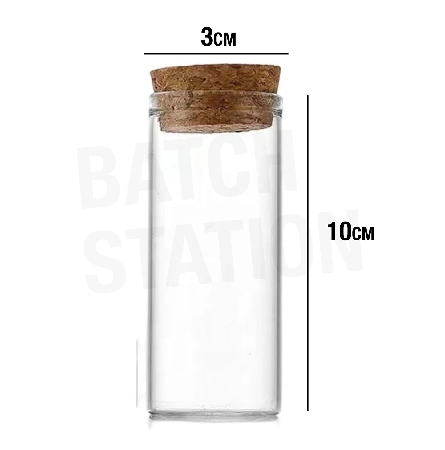 Drift transparent Jar 3*10 cm