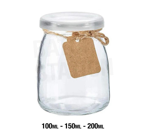 Transparent Jar with plastic lid