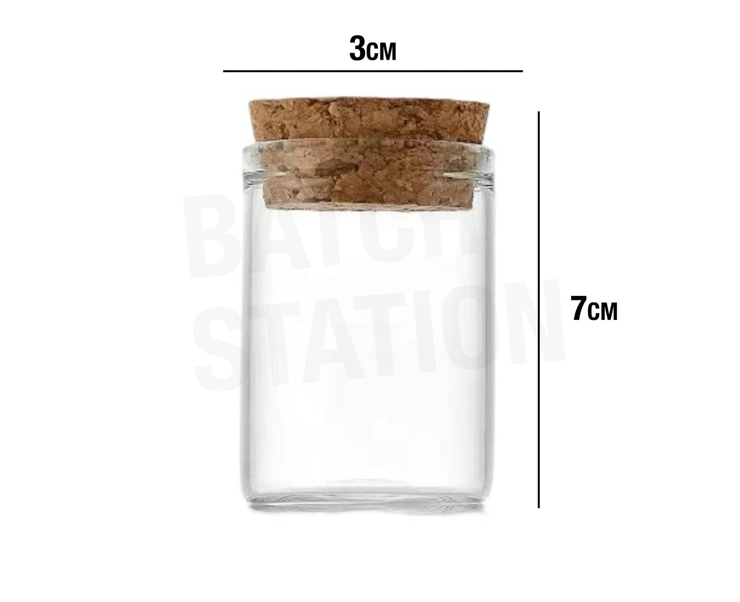 Drift transparent Jar 3*7 cm