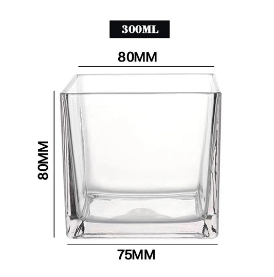 Transparent Square Jar 300ml